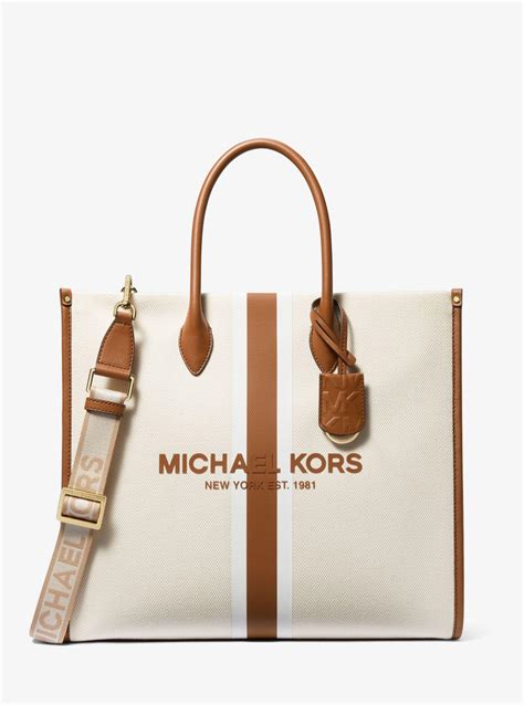 michael michael kors mirella large canvas tote bag